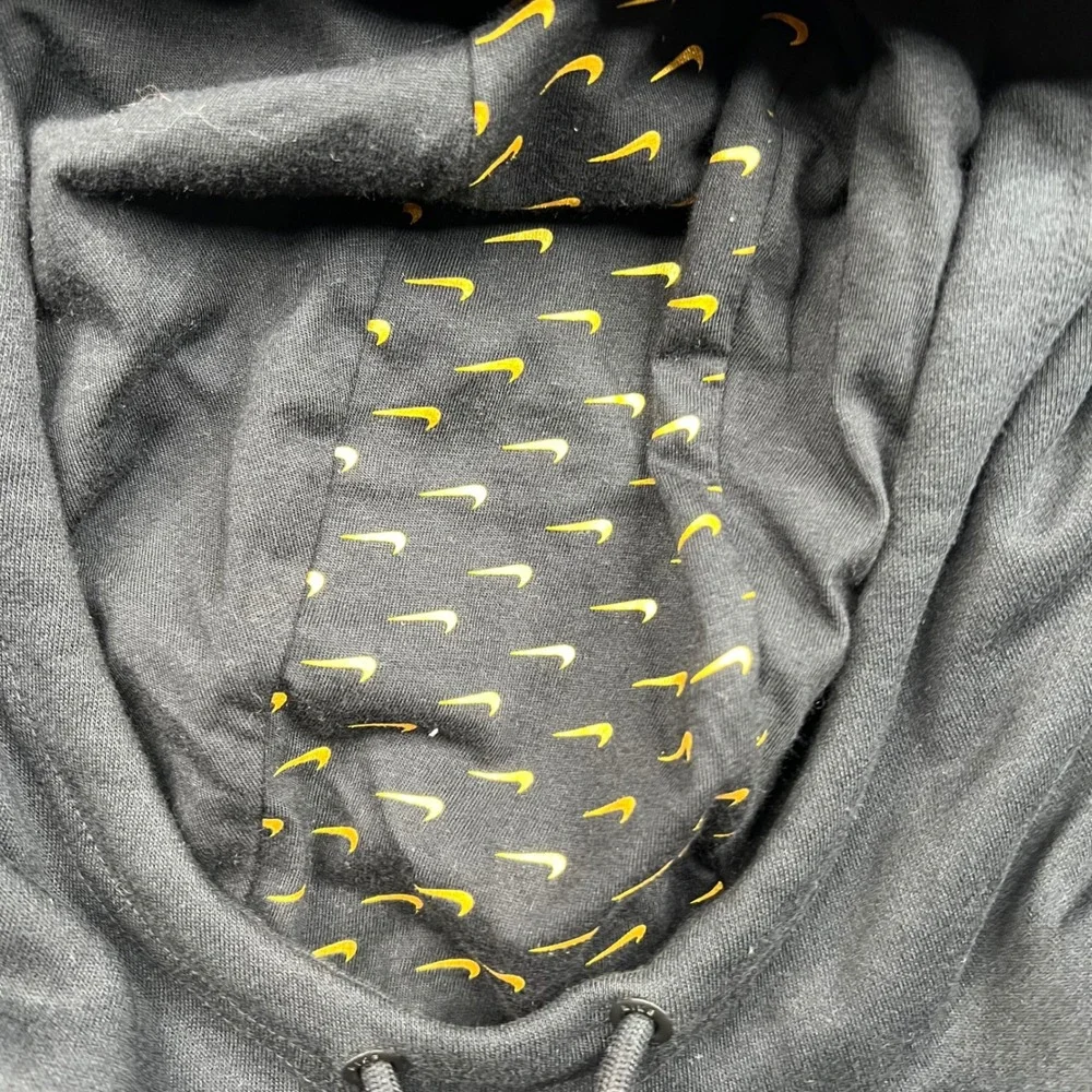 Nike Hoodie Womens 2X Black Gold Silver Graphic Logo Pullover CI1775-010 - Picture 6 of 16